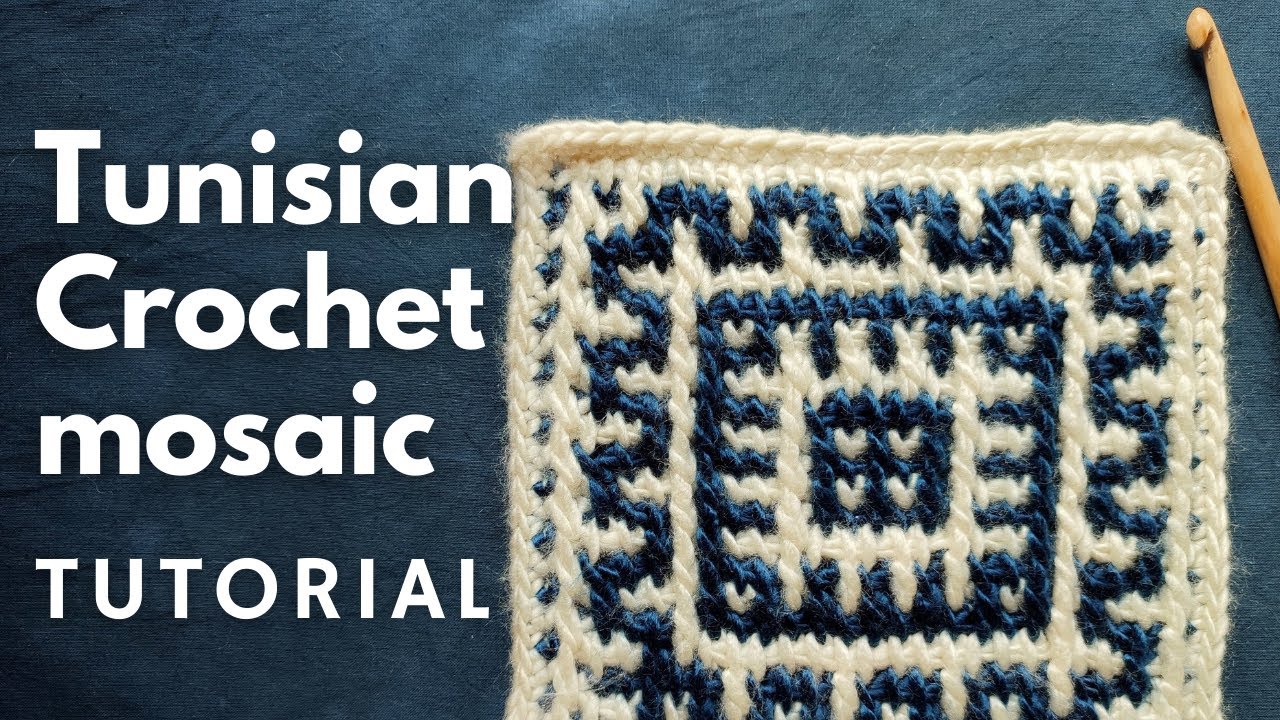 How to do Tunisian crochet mosaic and how to read Tunisian mosaic charts