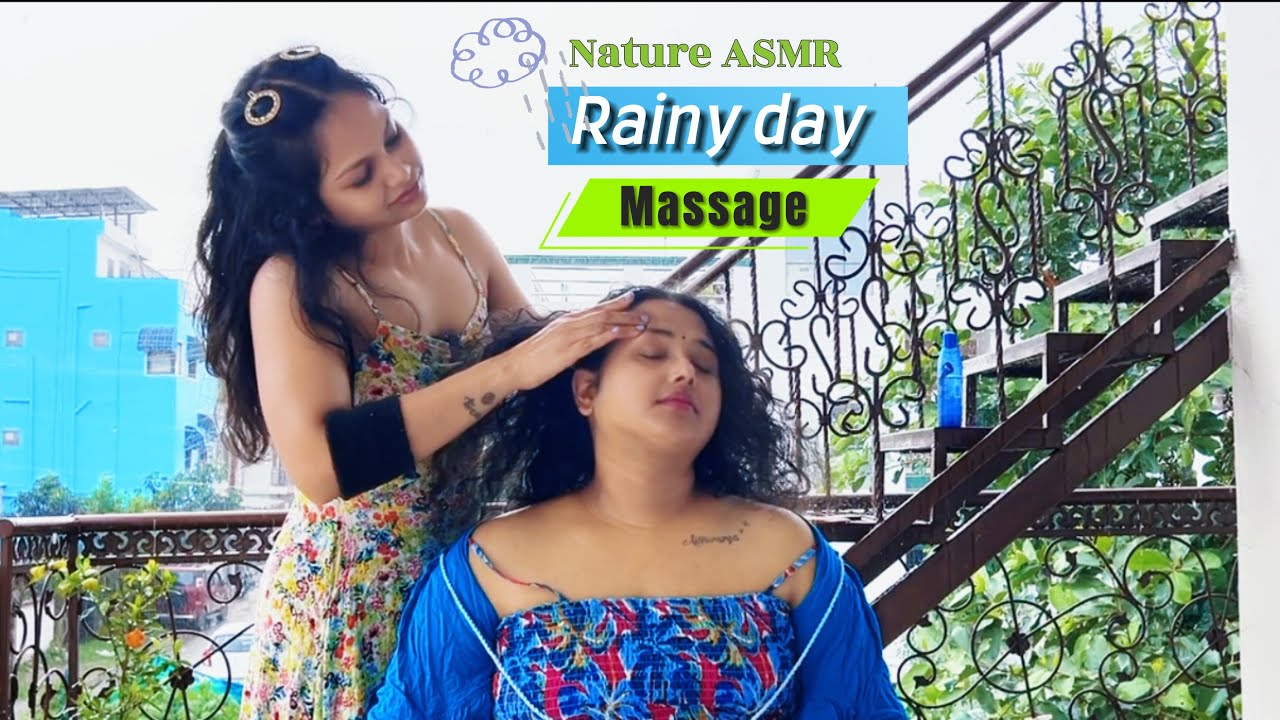 Rain ASMR Head Massage By Aishwarya | Monalisa & Nature - Perfect Combo For Good Night Sleep 🌧️