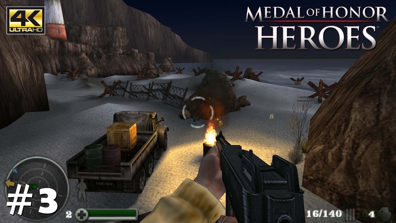 Medal of Honor: Heroes - PSP Playthrough 4k 2160p / Mouse & Keyboard Controls / GlovePIE PART 3