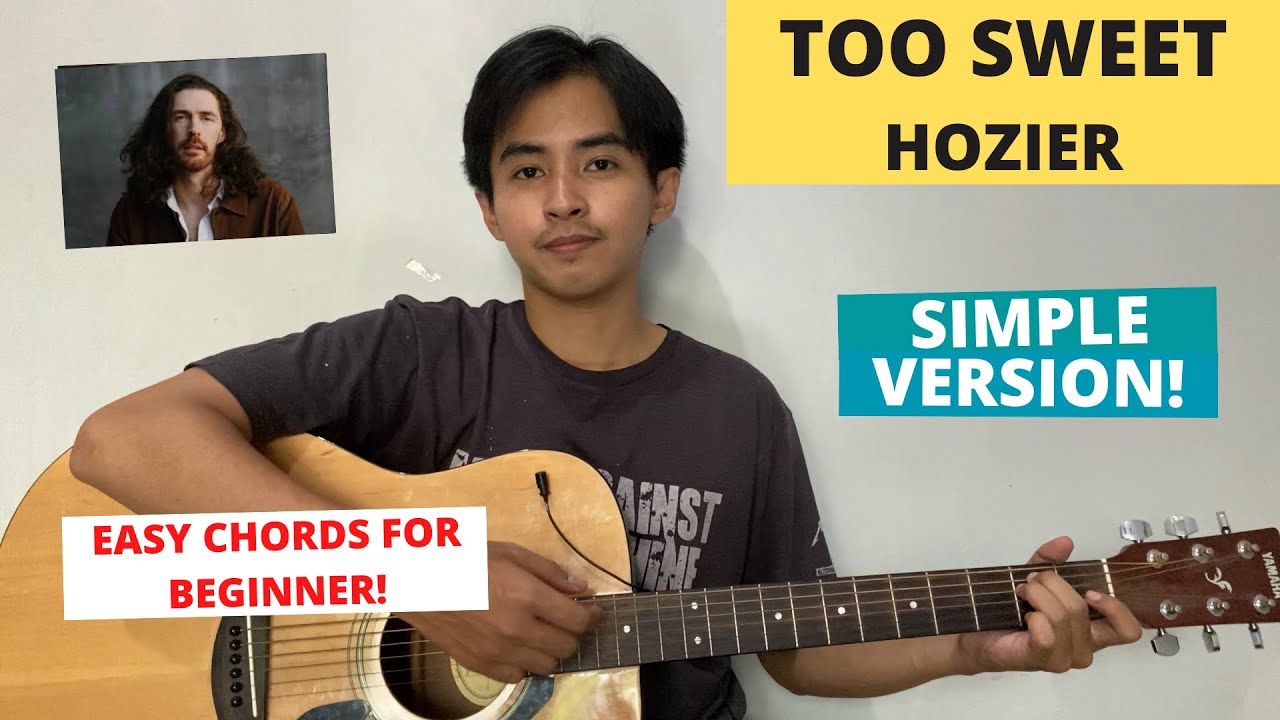 Easy Chords (Too Sweet - Hozier) (Guitar Tutorial) Simple For Beginner! VIRAL!