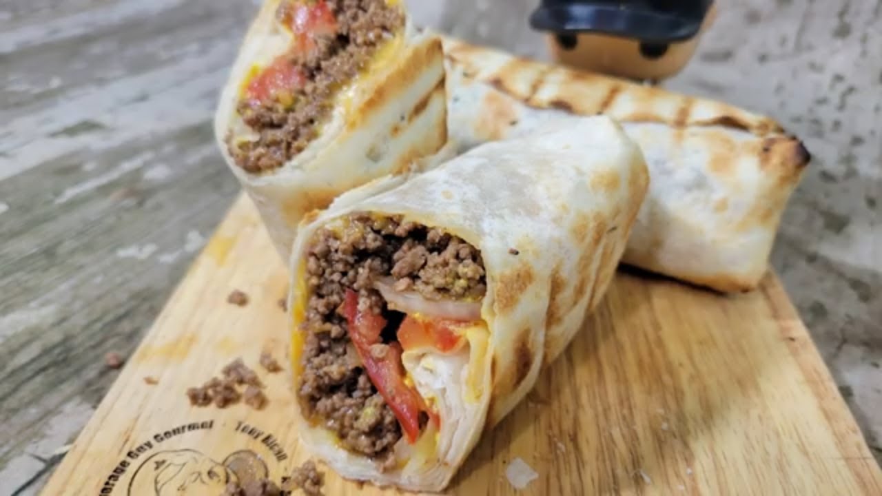 Awesome Grilled Cheeseburger Burritos!
