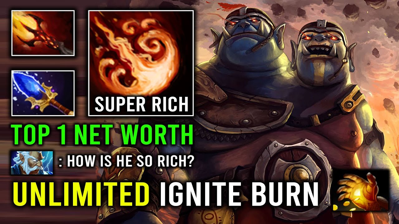 WTF 1v5 Ignite Burn DPS Blade Mail Super Rich Ogre Magi 100% Counter ALL Dota 2