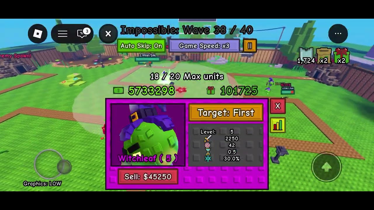 6:17 Solo Back Garden Impossible | Garden Tower Defense