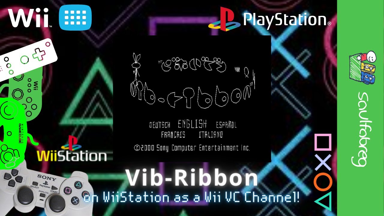 Vib-Ribbon (PlayStation) on WiiStation as a Wii VC Channel | saulfabreg Wii VC
