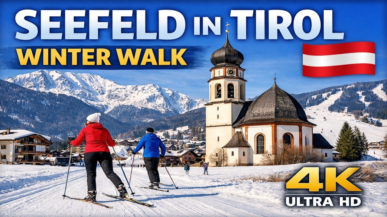 🇦🇹 Winter Walk in Seefeld in Tirol | Austrian Alpine Resort in 4K