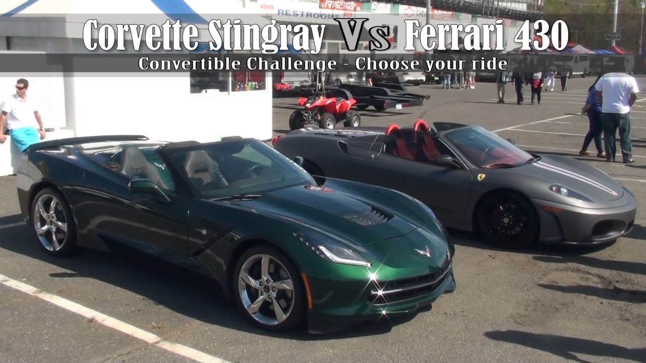 Ferrari F430 vs Corvette Stingray drag race