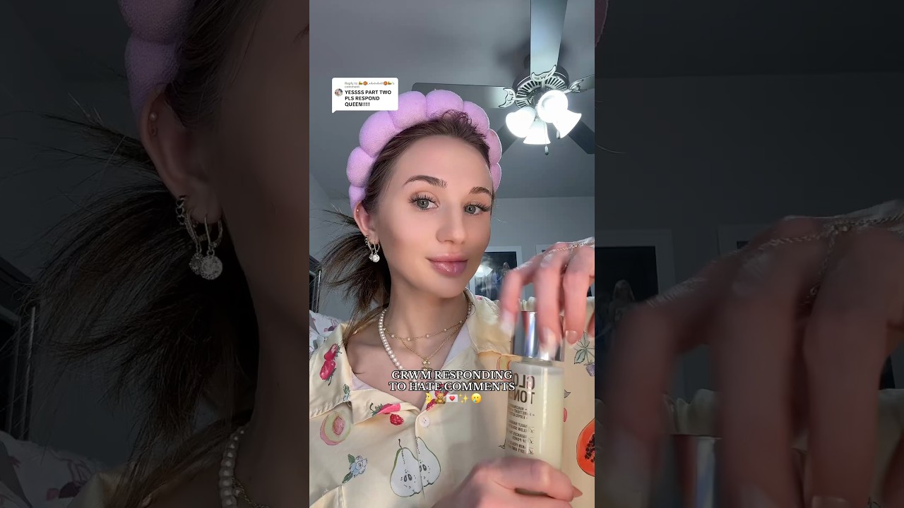 GRWM FOR BED RESPONDING TO HATE COMMENTS💬🧸💌✨🥲 #grwm #getreadywithme #grwmforbed #hatecomments