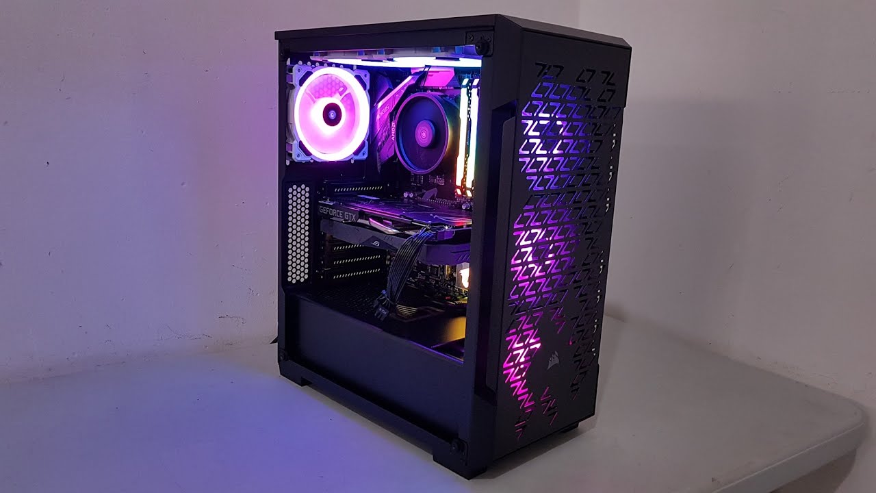 Corsair iCUE 220T RGB Airflow con Ryzen 3600, Aorus b450 elite y Ram Corsair Vengeance RGB Pro