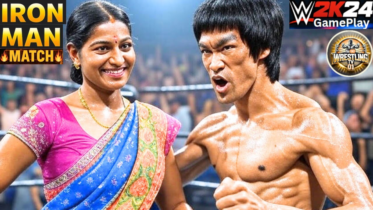 🔥 WWE 2K24 – Indian Girl Dia Sharma Vs. Bruce Lee 🎮 Iron Man Match Showdown 💥 July 18, 2025