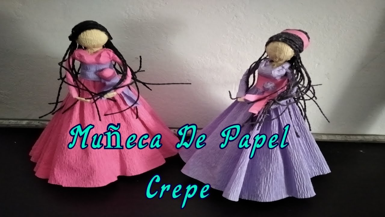 Como hacer muñeca de papel crepe!!!