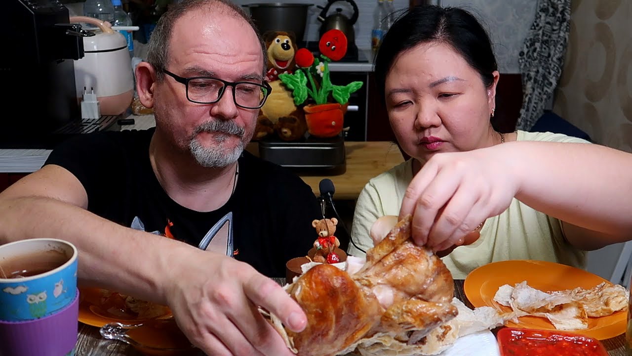 Мукбанг Курочка гриль / Mukbang Grilled chicken