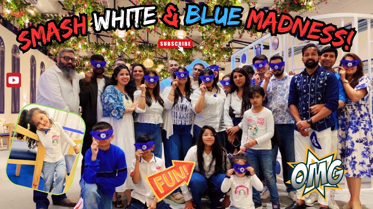 White & Blue Theme Party Dhamaka! 🎉 | Dance, Games & Crazy Fun with Friends 😍