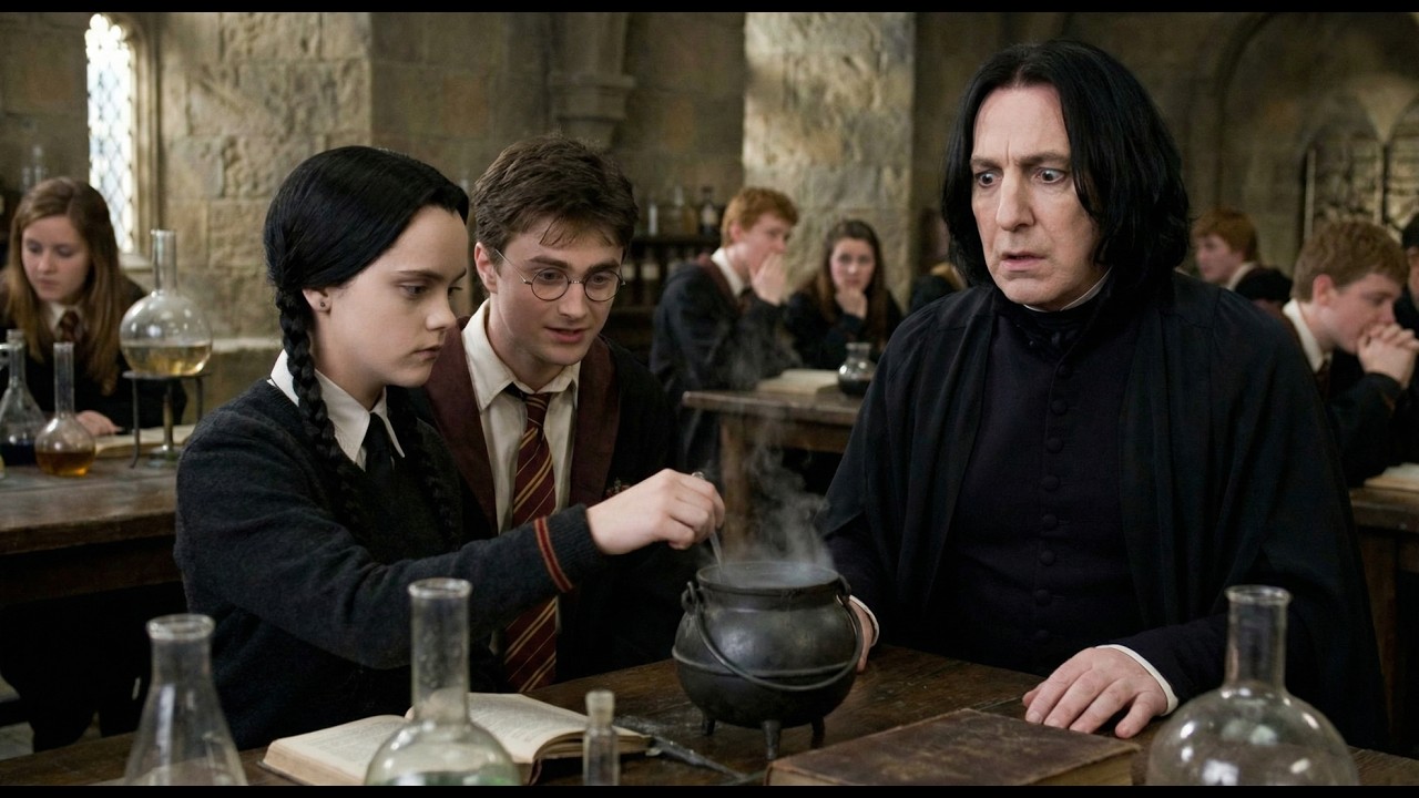 What If Wednesday Addams Enrolled At Hogwarts With Harry & Traumatized Every Professor?