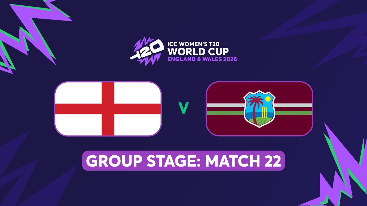 ICC Women's T20 World Cup 2026: England vs West Indies (English) #t20worldcup