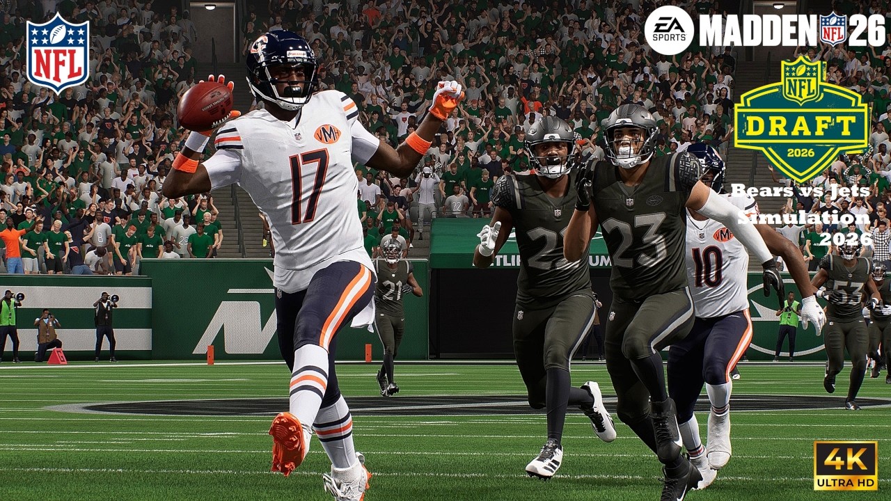 Madden 26 Carnell Tate Bears vs Makai Lemon New york Jets Sim NFL DRAFT EARLY 2026 Game Play