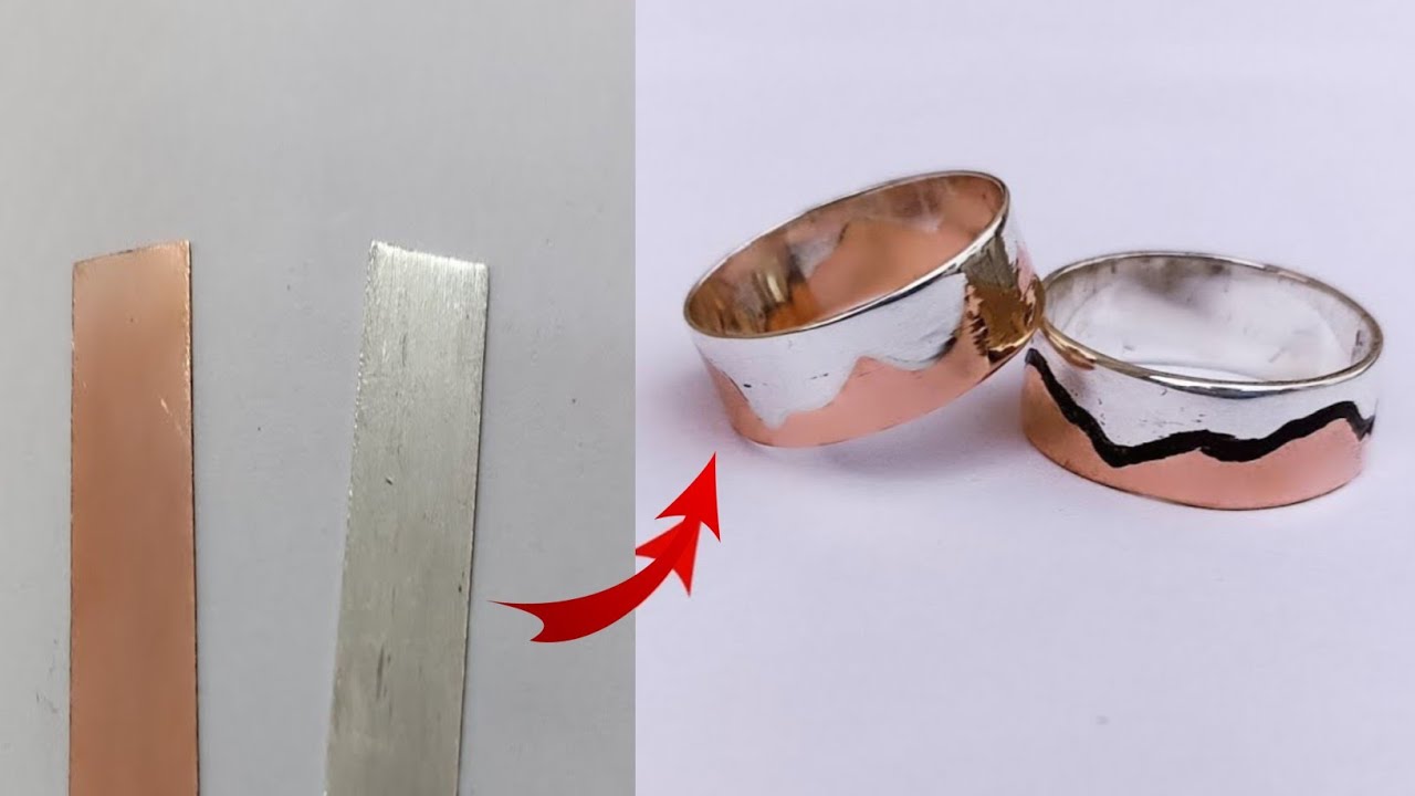 Silver and Copper mix ring/How it's made/Ring making/Gold Smith Luke