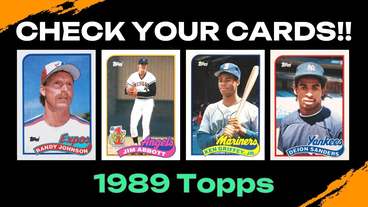25 самых ценных бейсбольных карточек Topps 1989 года — новички и не только!!