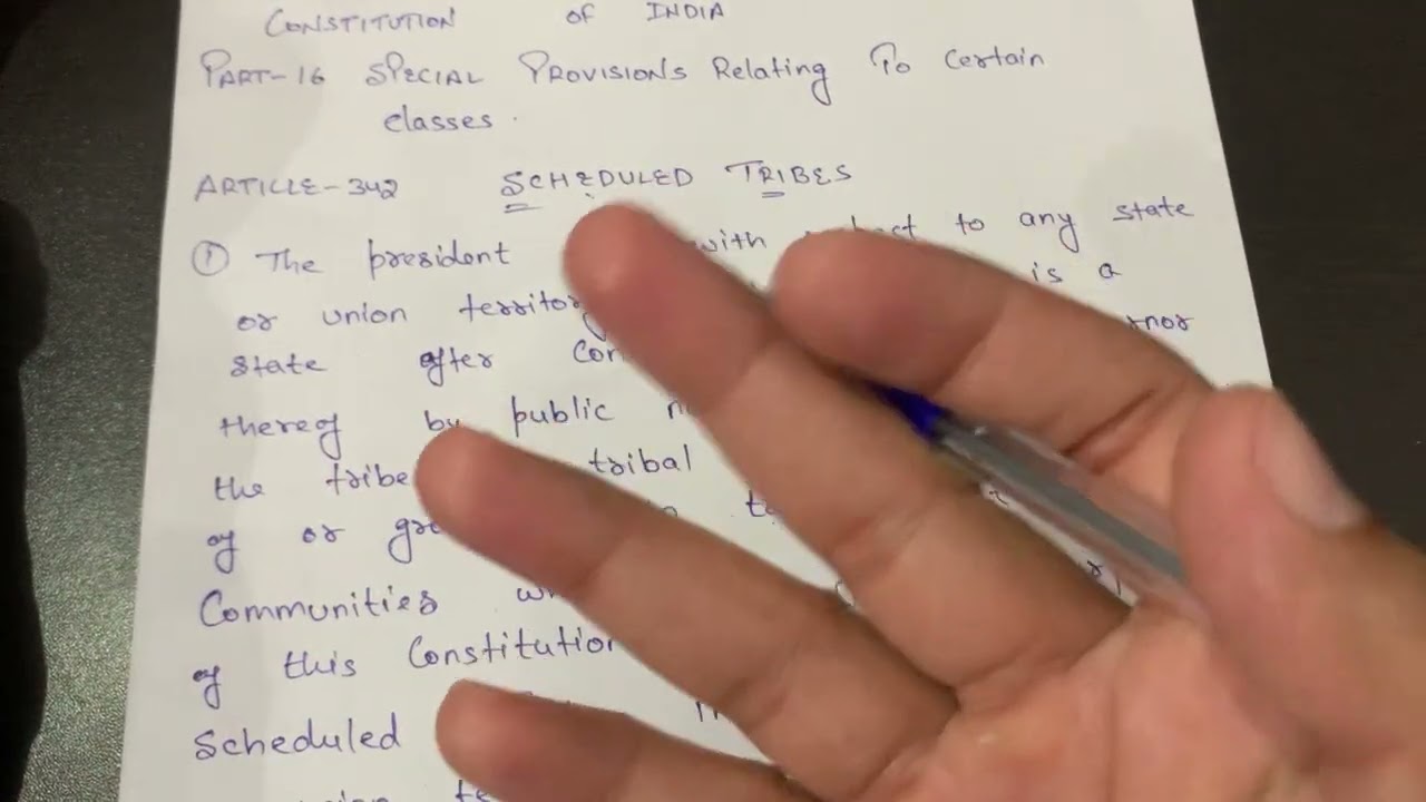 ARTICLE-342 CONSTITUTION OF INDIA | PART-16 | POLITY | @npreparationpoint2360