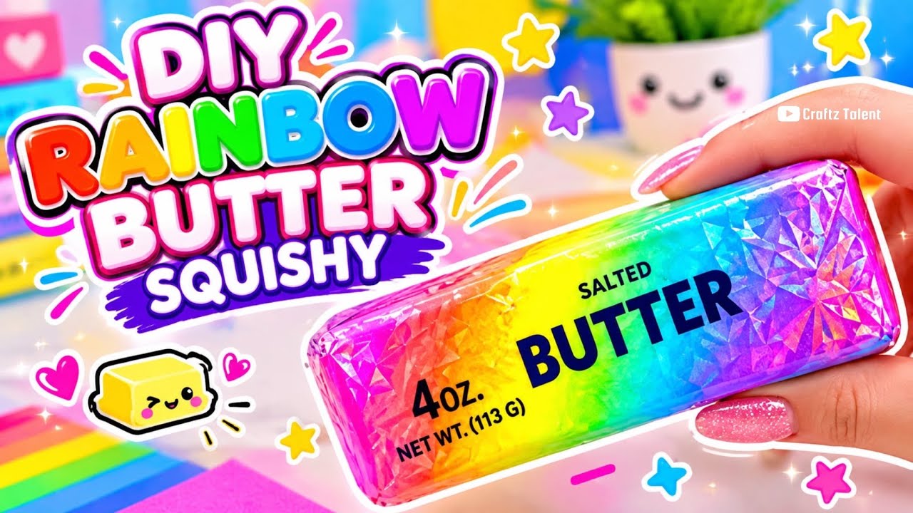 I Made Every VIRAL Butter Squishy at Home! 😱😳 *DIY Rainbow Butter Squishy Tutorial* Easy craft ideas