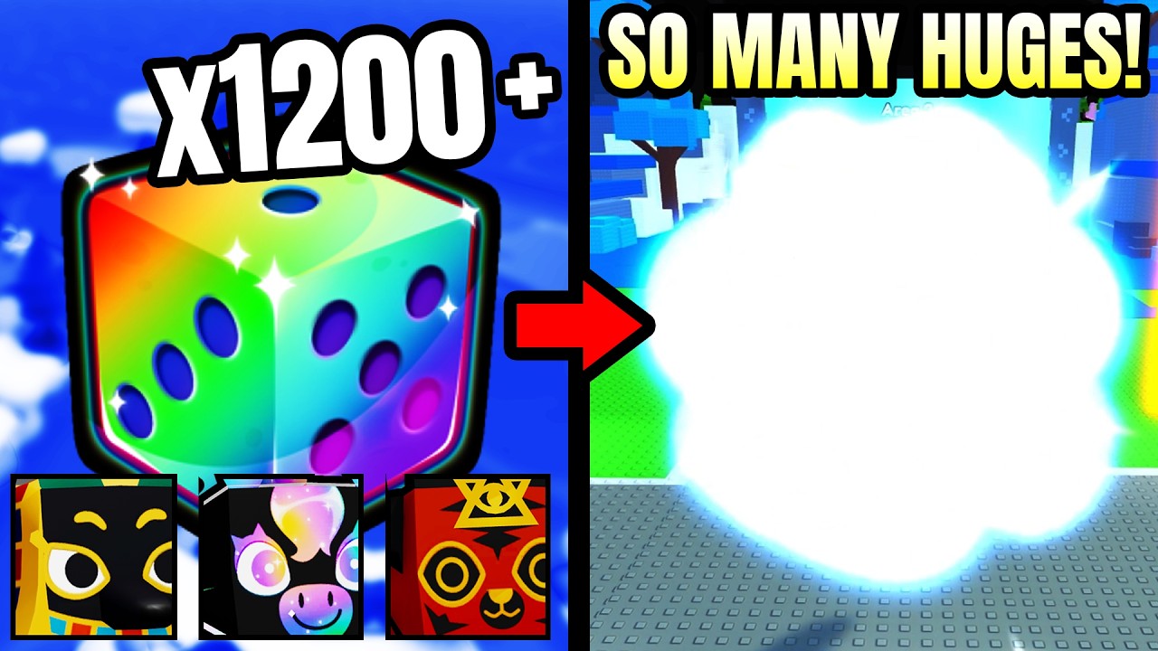 ОТКРЫВАЮ 1200+ Mega Lucky Dice 2 в поисках огромных/титанических питомцев в Pet Simulator 99 (Rob...