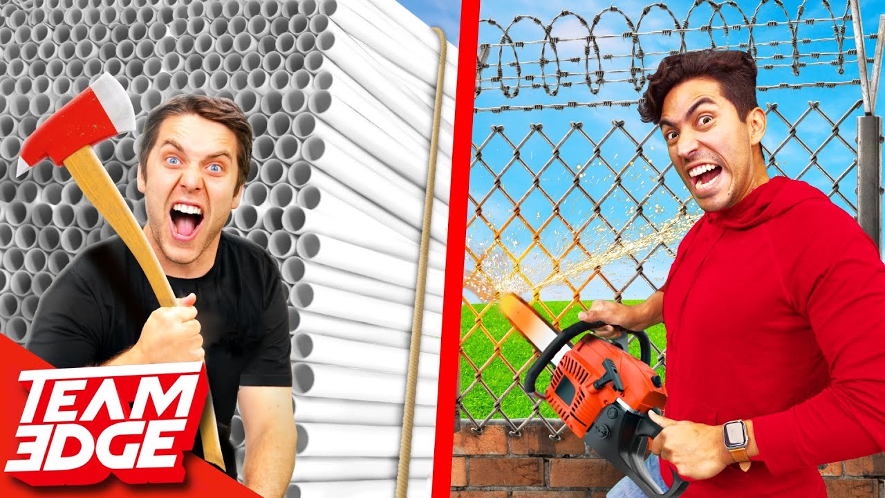 ESCAPING 100 Layers of CHAIN LINK vs PVC PIPE!!
