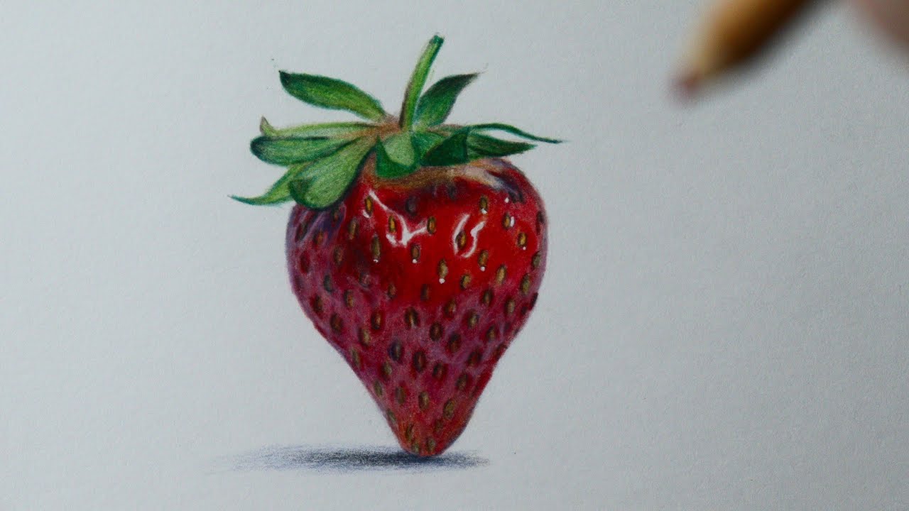Como desenhar um Morango - PASSO A PASSO - narrado