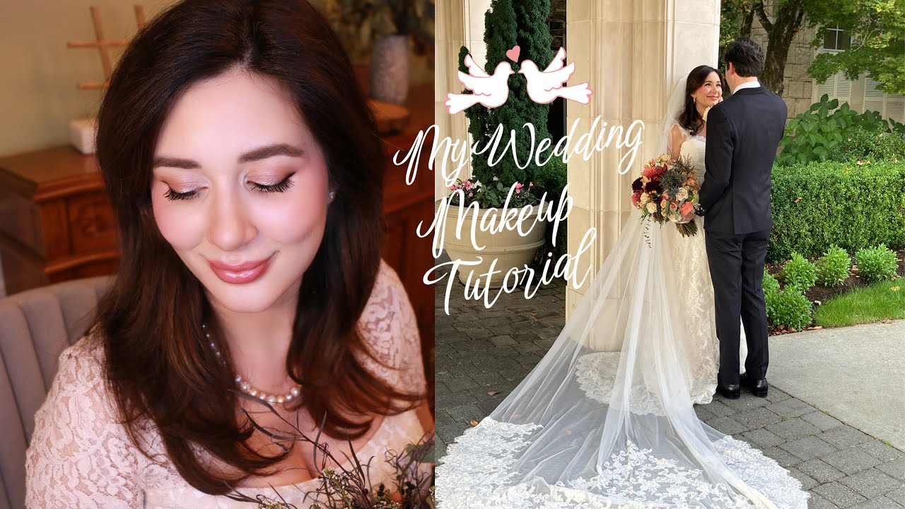 MY WEDDING MAKEUP 👰🏻‍♀️ GLOWY ROMANTIC TUTORIAL