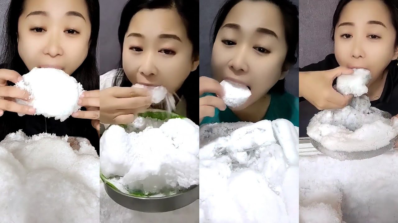 ASMR her ice eating only bites part 2