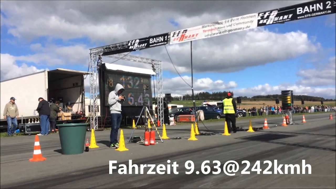 Audi 80 Quattro 1/4 meile 9.63@242kmh Brilon EFR 26/27 Sep 15