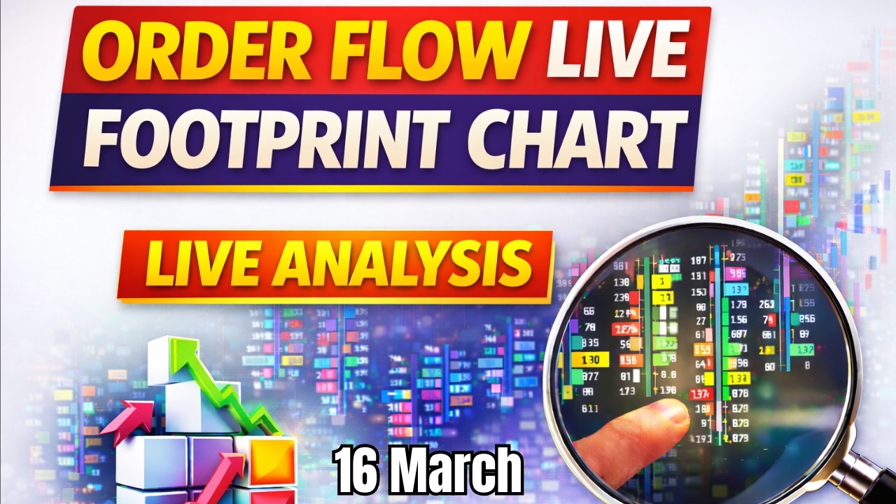 Live Order Flow Footprint Chart Analysis | 16 March