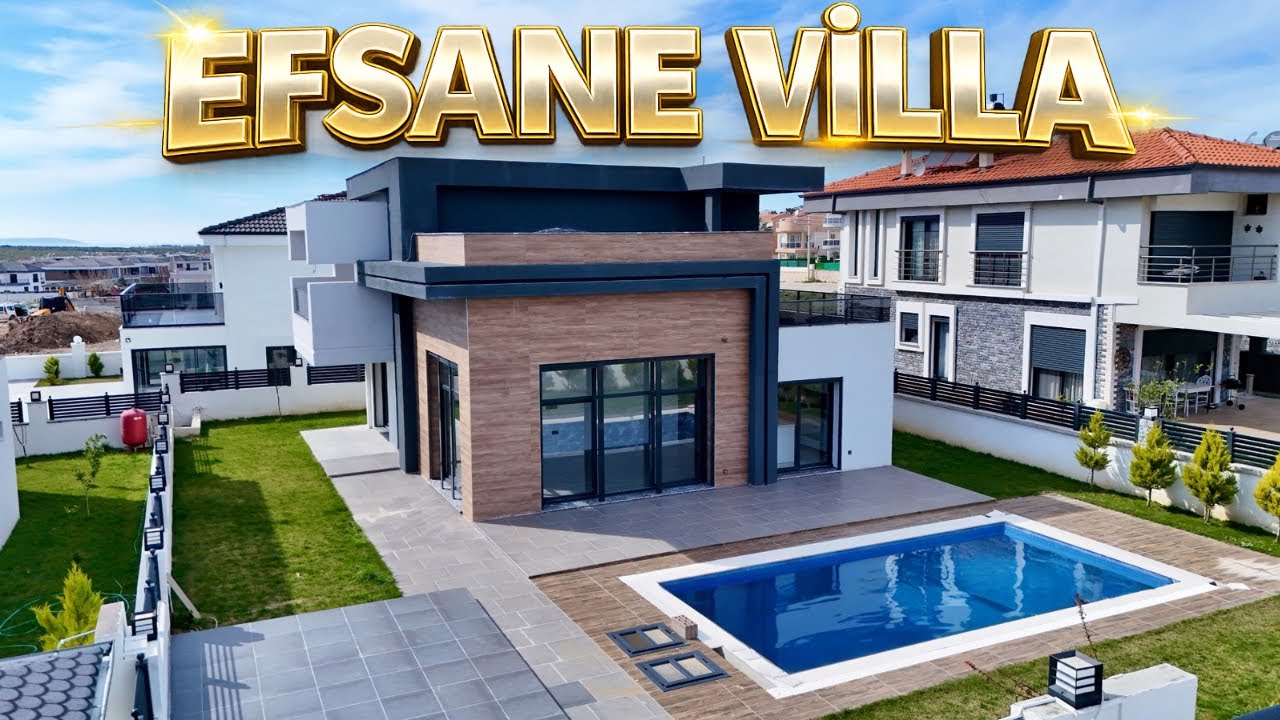 Farklı Bir Villa Modern Mimari Galeri Boşluğu 500 m2 Arsa İçinde Didim (D-65)