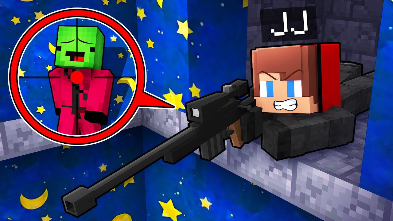 JJ Became Secret Sniper to Prank Mikey in SQUID GAME 3 in Minecraft (Maizen)