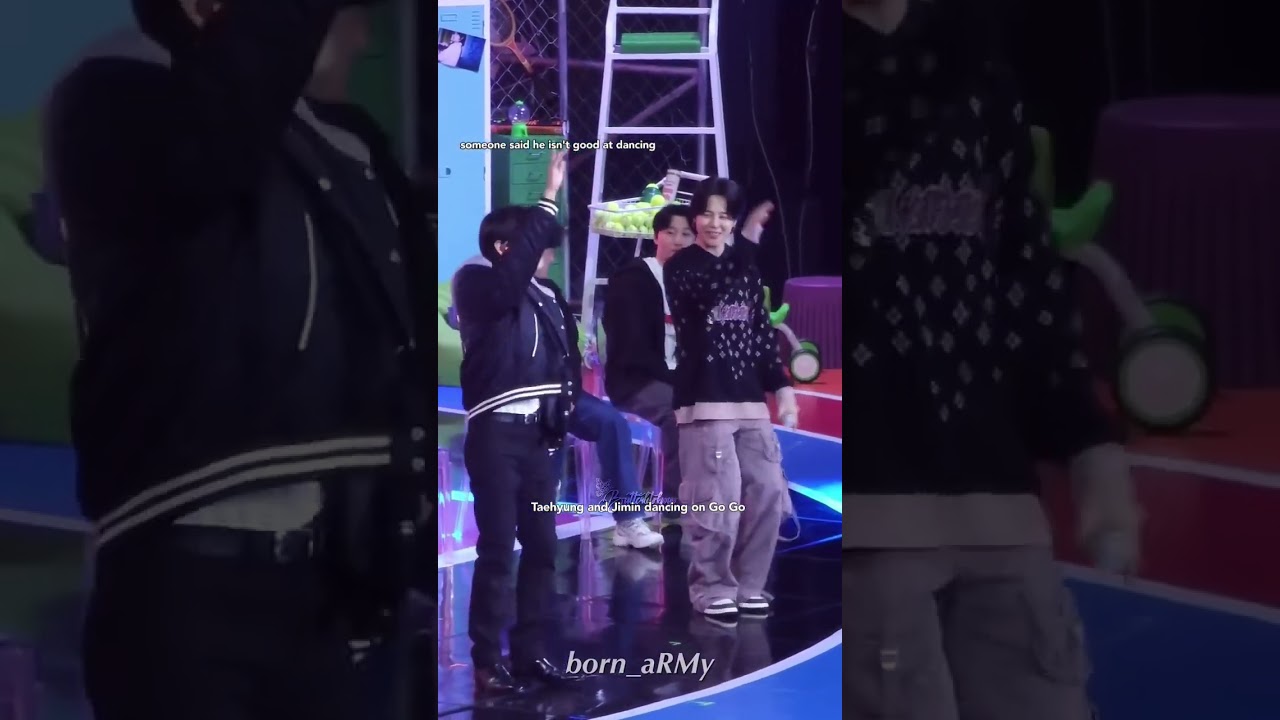 Taehyung and Jimin dancing on Go Go 🐻🐥