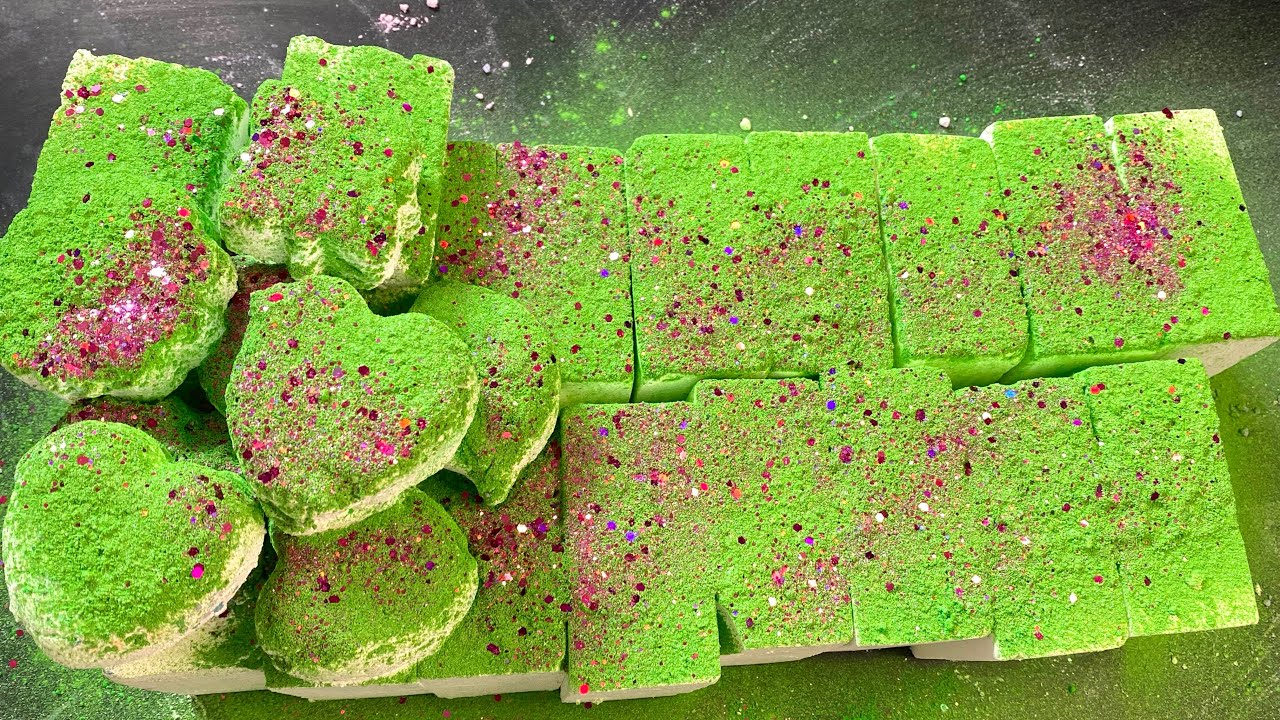 Neon Green Powder + Crunchy Gym Chalk ASMR