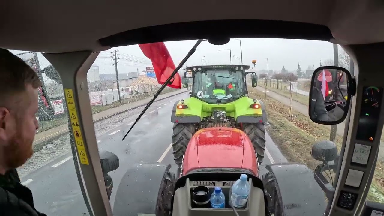 Strajk Rolników w Grudziądzu! Przejazd przez Miasto.