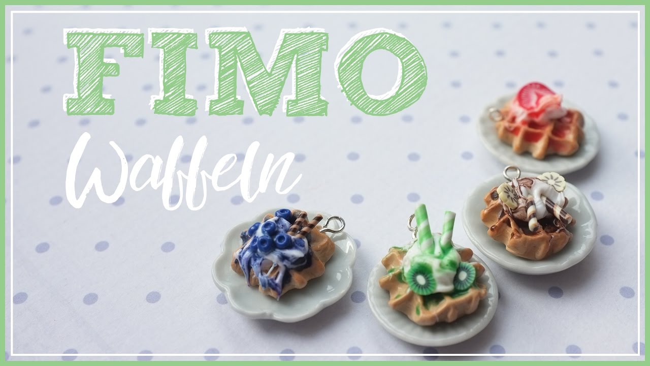 FIMO Waffeln | miniature polymerclay Tutorial | how to