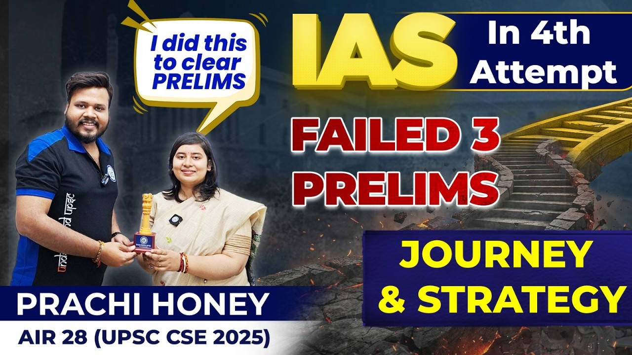 *Ultimate Strategy* to Clear Prelims after failing 3 Prelims by AIR-28 IAS Prachi Honey #USforIAS