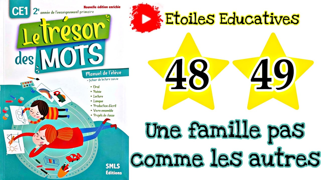 Une famille pas comme les autres page 48 page 49 | Le trésor des mots CE1 page 48 page 49