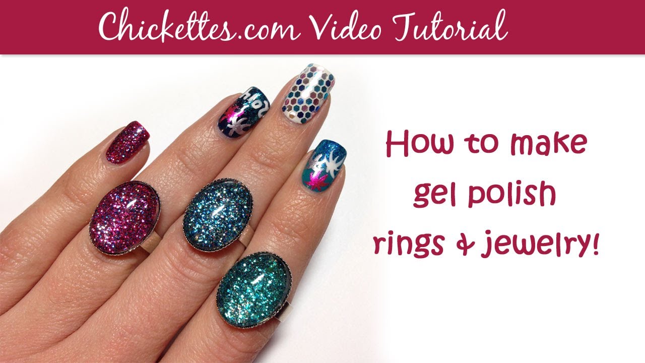 How to make gel nail polish rings & jewelry
