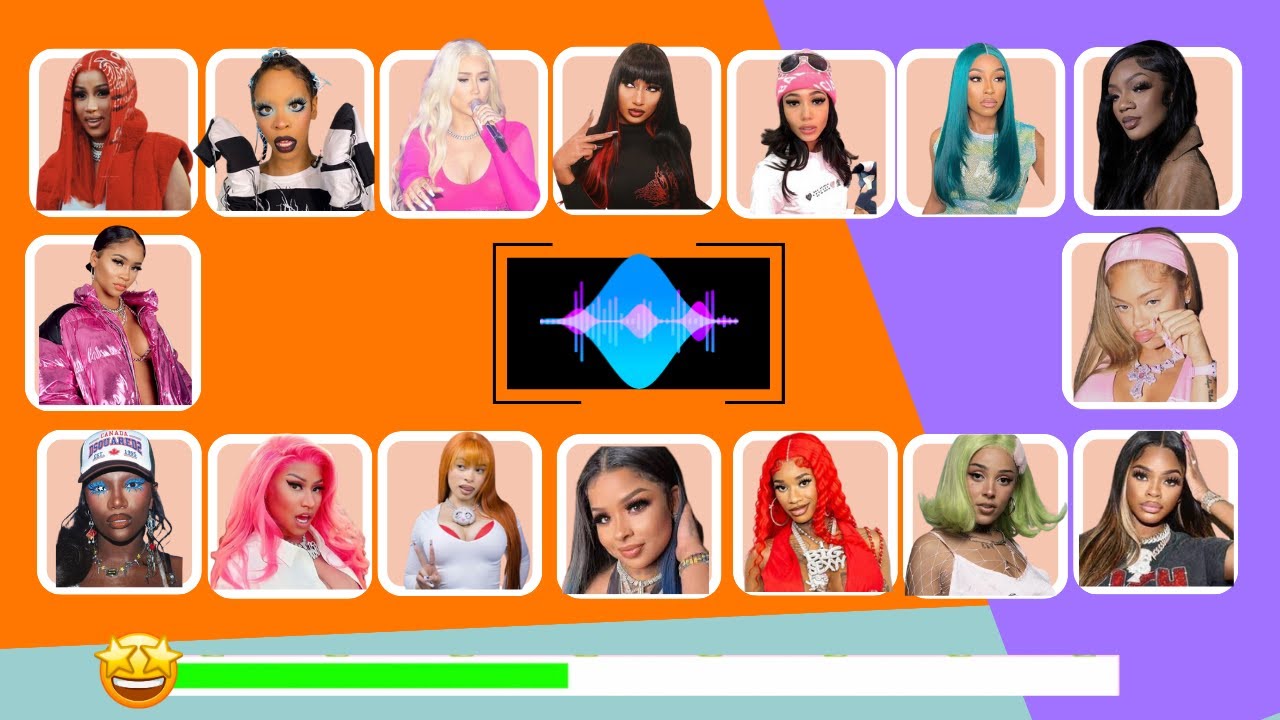 Guess Your Favorite Female Rappers By Voice 🎙️ | Rap Quiz 2024 | #icespice | #cardib | #nickiminaj