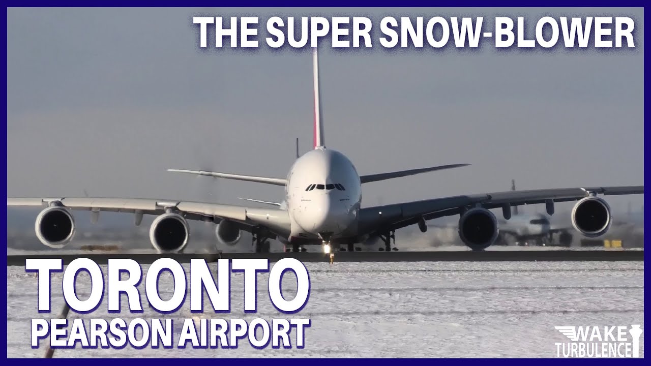 Emirates A380 Creates a Mini Blizzard on Takeoff ❄️✈️ | YYZ Runway 33R