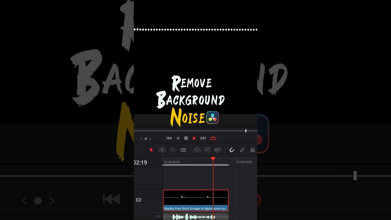 Удалить фоновый шум в DaVinci Resolve