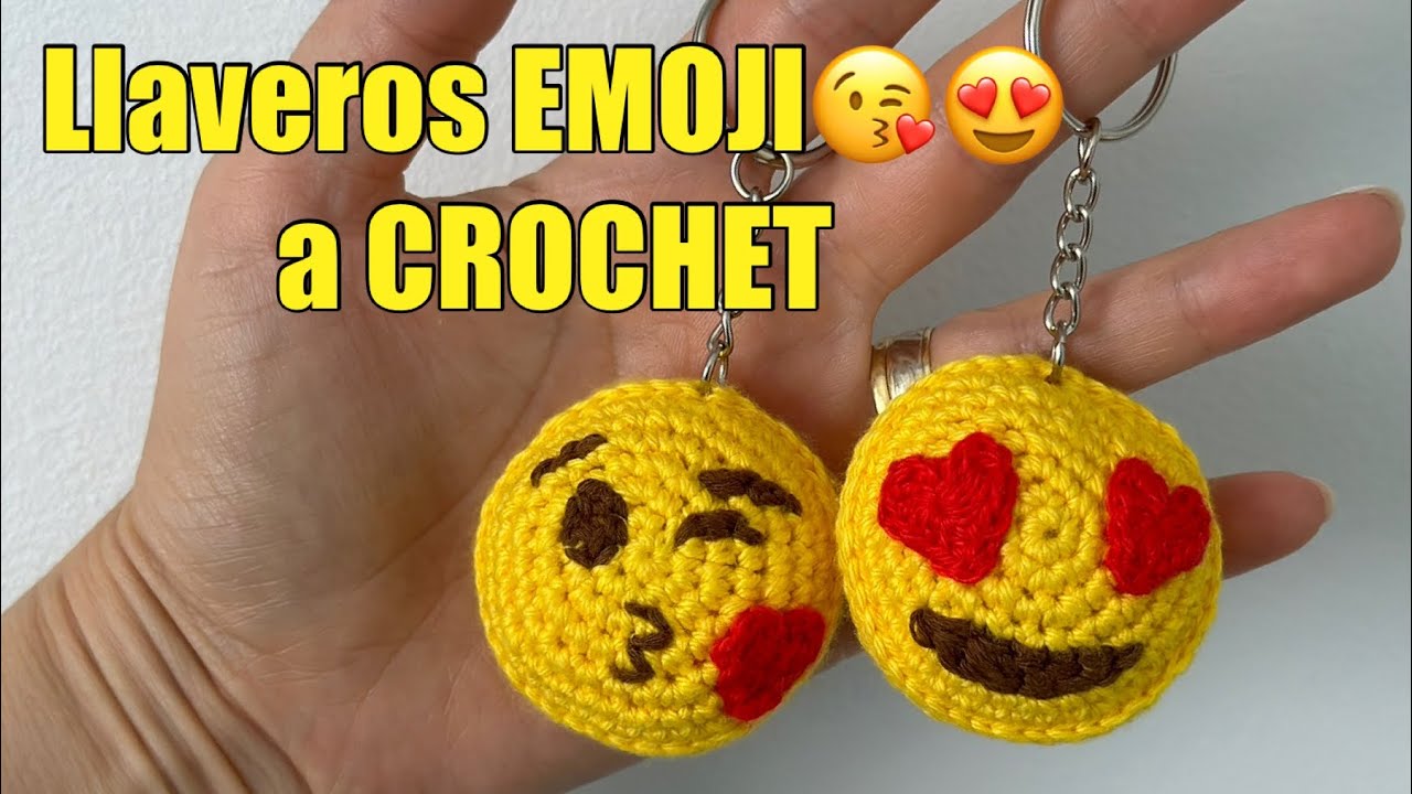 EMOJIS para llavero a CROCHET