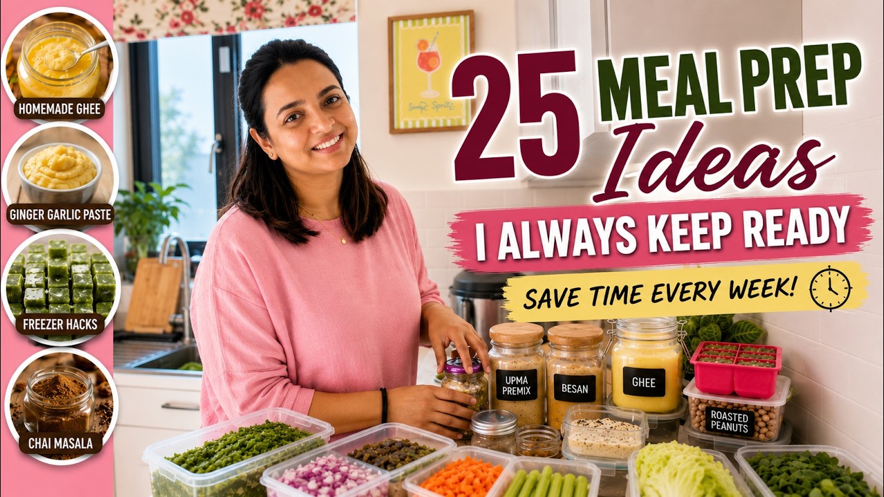 Indian Weekly Meal Prep Ideas to Save Hours | Meal Planning & Time Saving Kitchen Tips
