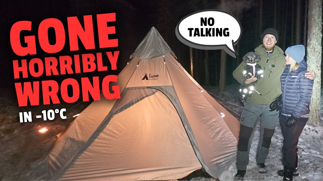 NO TALK - Hot Tent Camping Gone HORRIBLY Wrong! (Her First Time)