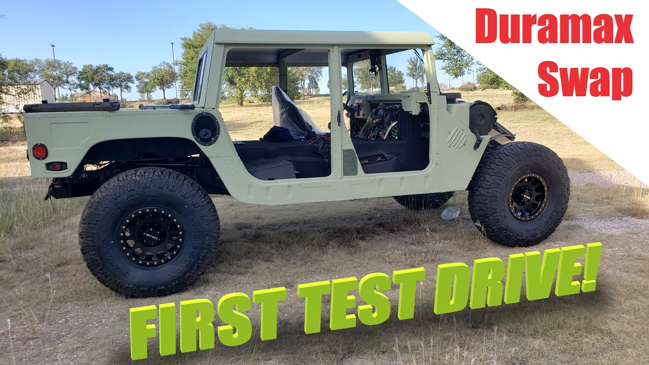 Duramax Humvee First Test Drive! - Method Wheels / Milestar Tires, & Wiring Correction