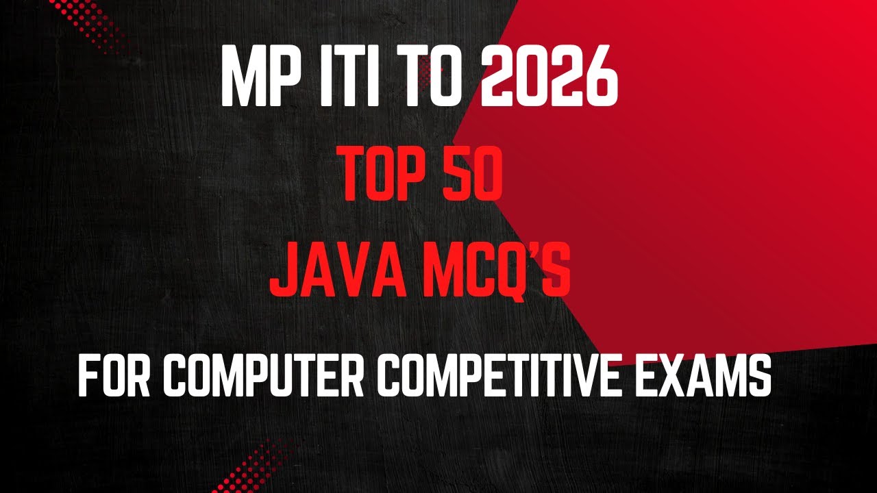 MP ITI TO COPA MCQ 2026 | ITI TO JAVA MCQ 2026 l MP ITI TO COMPUTER CLASS MCQ 