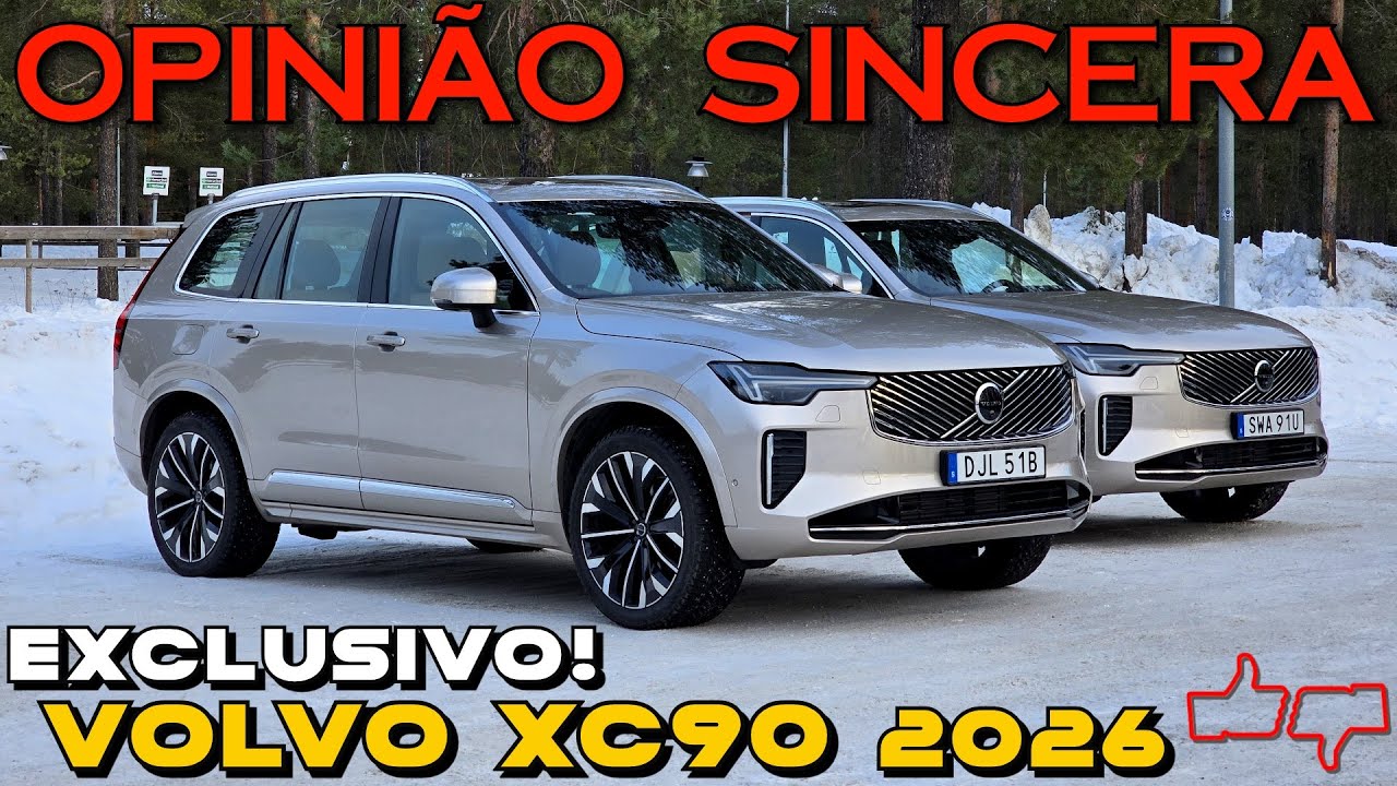 NOVO Volvo XC90 2026: SUV 7 lugares ainda MAIS SEGURO! Ficou MELHOR? VALE a PENA? Preço, AVALIAÇÃO