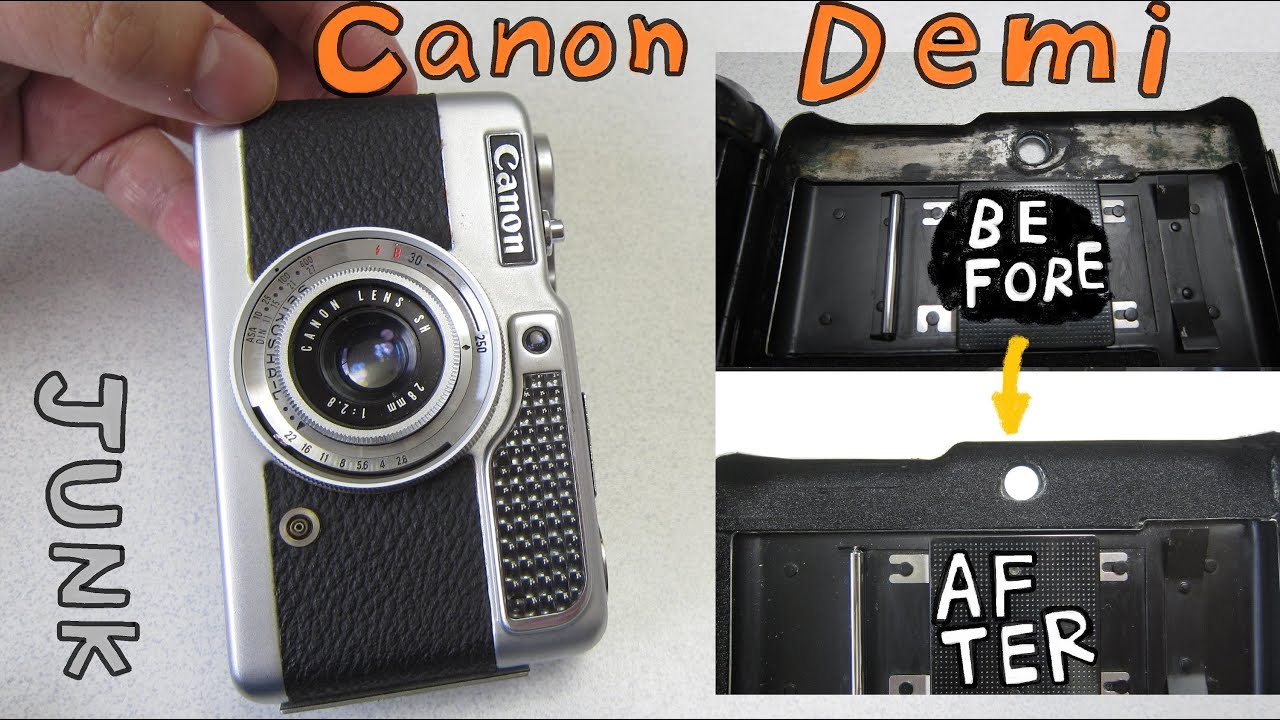 【フィルムカメラ】Canon Demi を整備して、写真を撮りました！ハードオフのジャンク 1100円で買いました Junk camera