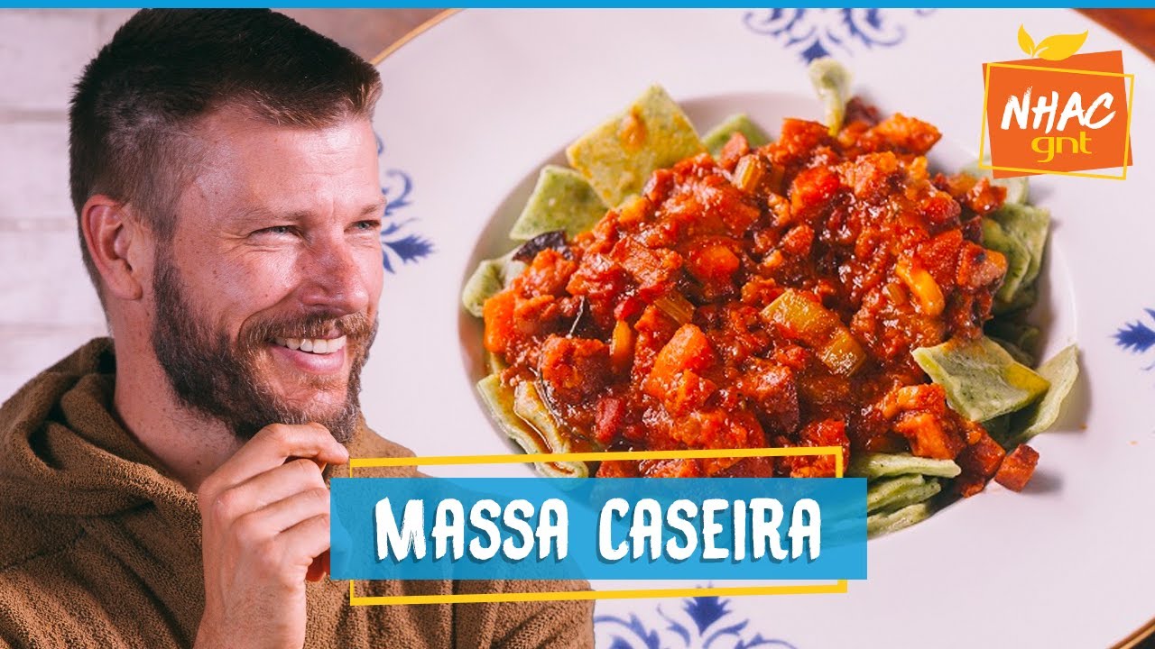 Massa de macarrão caseira com ragu de linguiça toscana | Rodrigo Hilbert | Tempero de Família